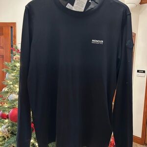 Moncler men's long sleeve cotton T-shirt, size small NWT